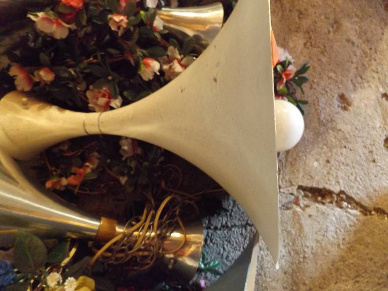 lot 280 image: Retro hanging lamp, metal, large bu...
