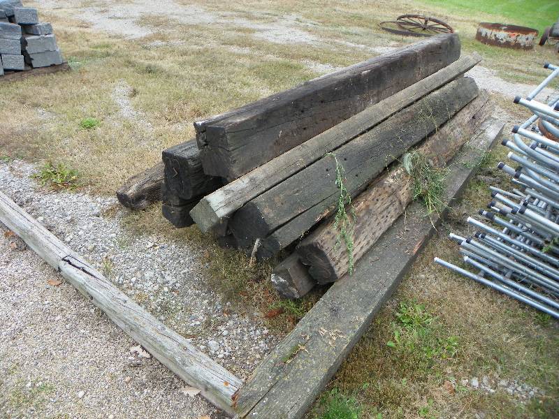 lot 204 image: Wood including railroad ties...