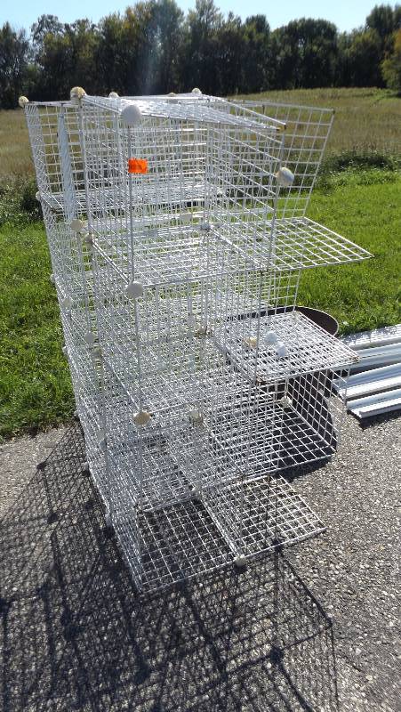 lot 327 image: White metal crates...