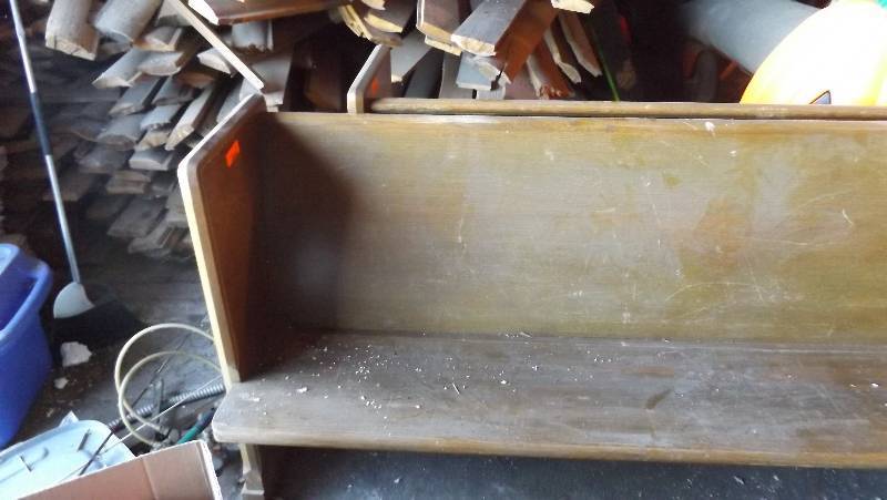 lot 310 image: Church pew 8 feet long...
