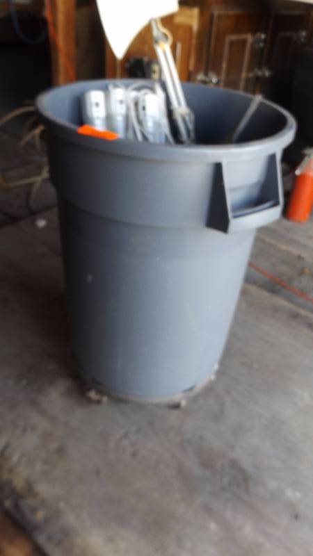 lot 308 image: Rolling garbage can with 6 lights, ...