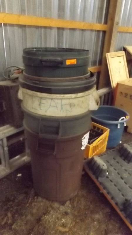 lot 428 image: Garbage cans...