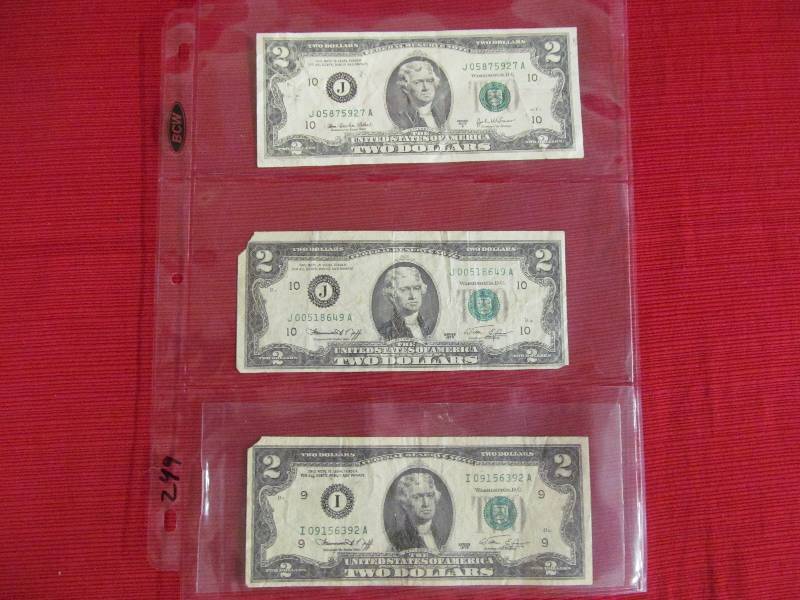 lot 201 image: $2.00 Bills