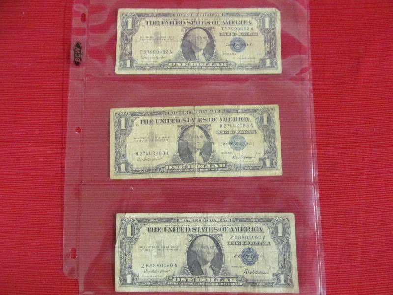 lot 205 image: $1.00 Silver Certificates