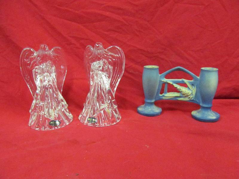 lot 41 image: Lead Crystal Candle Holders