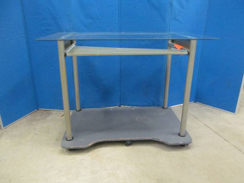 lot 267 image: Glass Top Desk