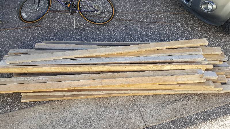 lot 10 image: 35 - 2x4 8 feet long wood planks
