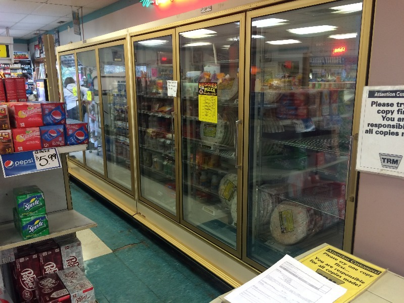 lot 26 image: Zero Zone 6 Door Reach-In Display Freezer   Measures Approx. 16 long x 36 deep 80 high  Comes with Remote Condensing Unit   Refrigerant - HP80    Works Fine