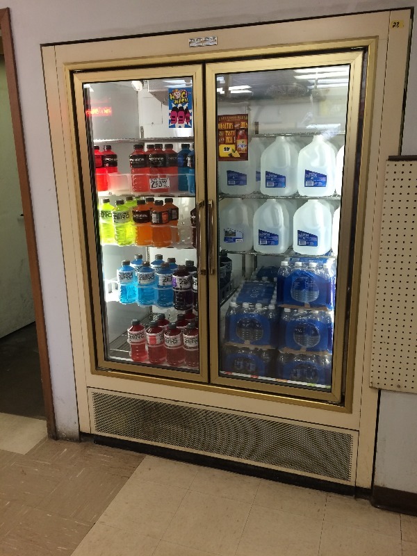 Zero Zone 2 door ReachIn Display Cooler Measures 58" W x 77" H x 34