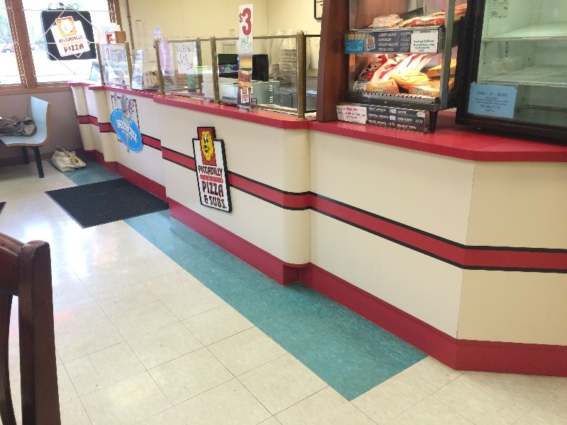 lot 28 image: Serving Counter  approx. 24ft Long