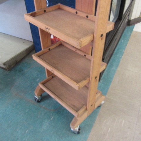 lot 100 image: Wooden Roller Rack