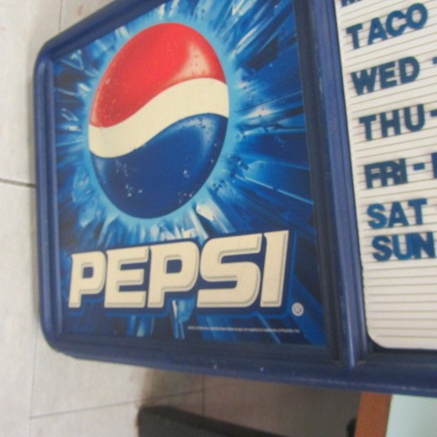 lot 42 image: Pepsi Menu Board