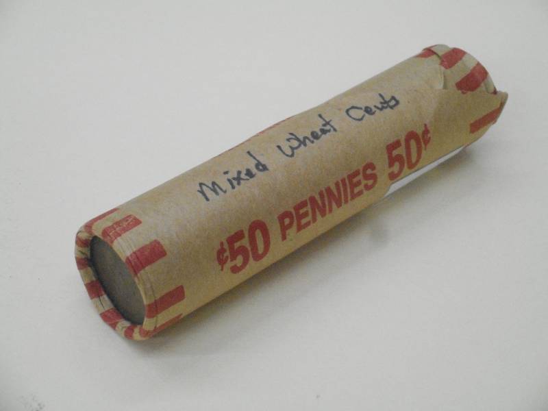 1 Full roll (50) Mixed Lincoln Whea...