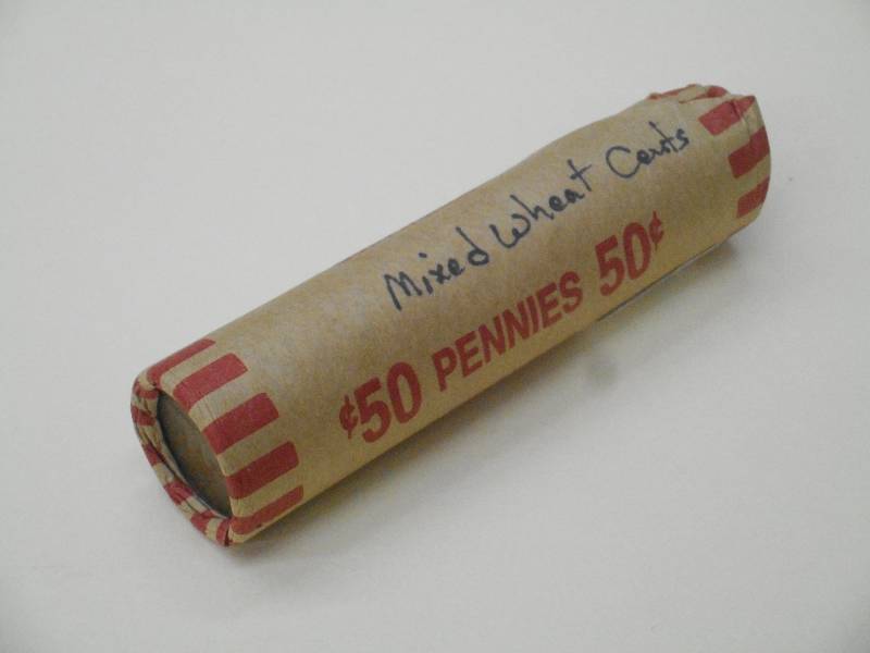 1 Full roll (50) Mixed Lincoln Whea...