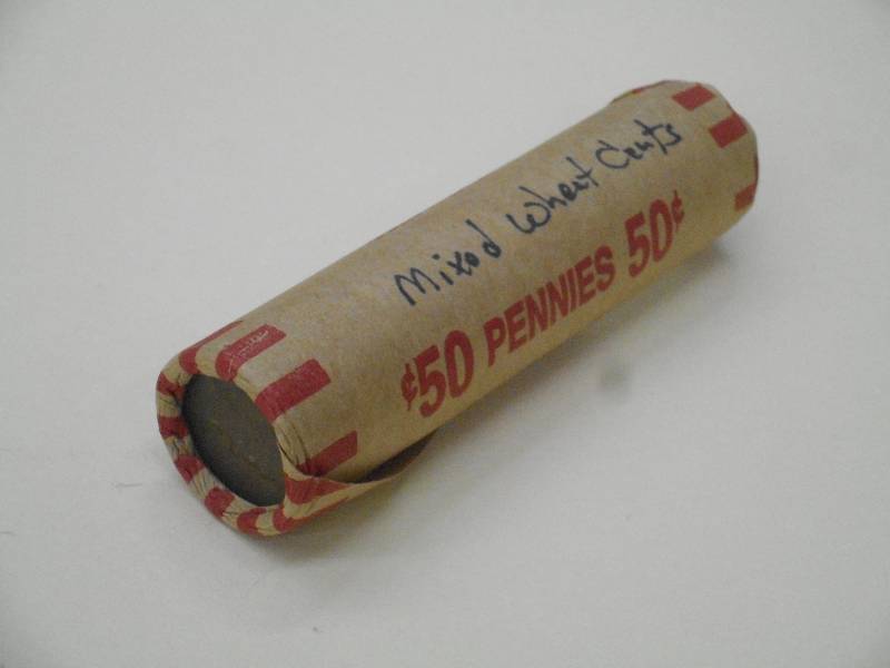 1 Full roll (50) Mixed Lincoln Whea...