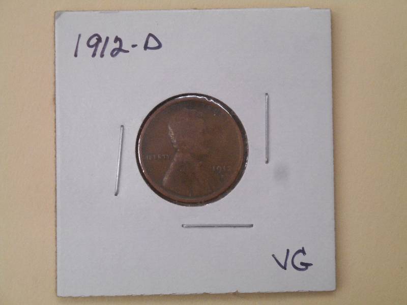 1912 D - Lincoln Wheat Cent - VG Gr...