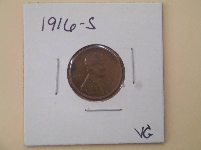 1916 S - Lincoln Wheat Cent - VG Gr...