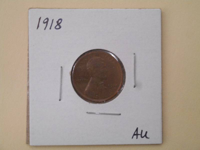 1918 P - Lincoln Wheat Cent - AU Gr...