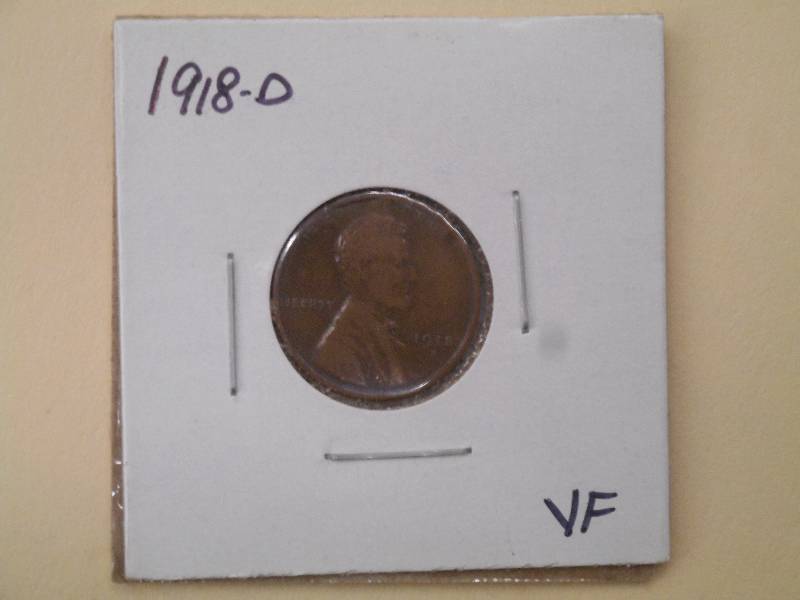 1918 D - Lincoln Wheat Cent - VF Gr...