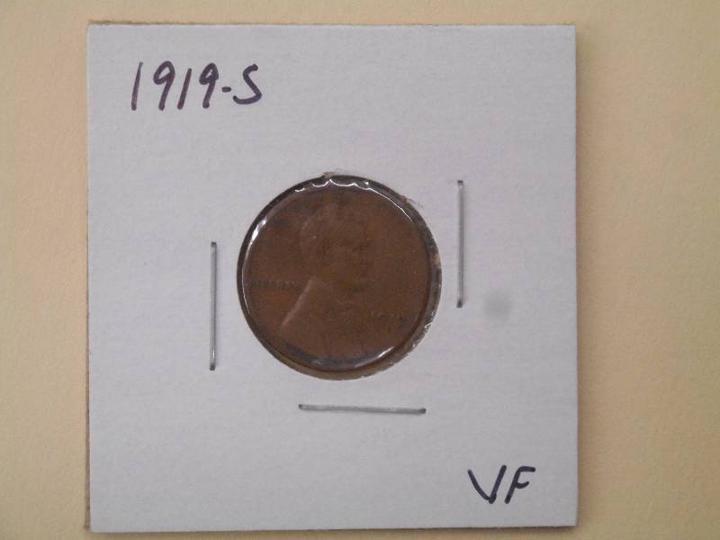 1919 S - Lincoln Wheat Cent - VF Gr...