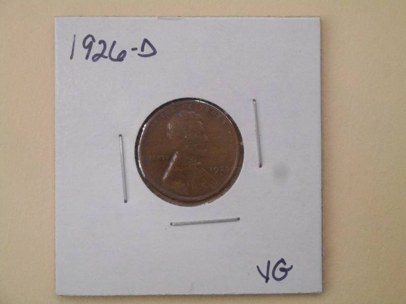 1926 D - Lincoln Wheat Cent - VG Gr...