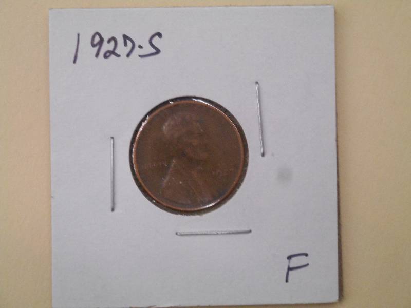 1927 S - Lincoln Wheat Cent - F Gra...