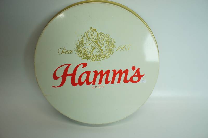 lot 23 image: Hamms beer tray, orange, 13 in diameter