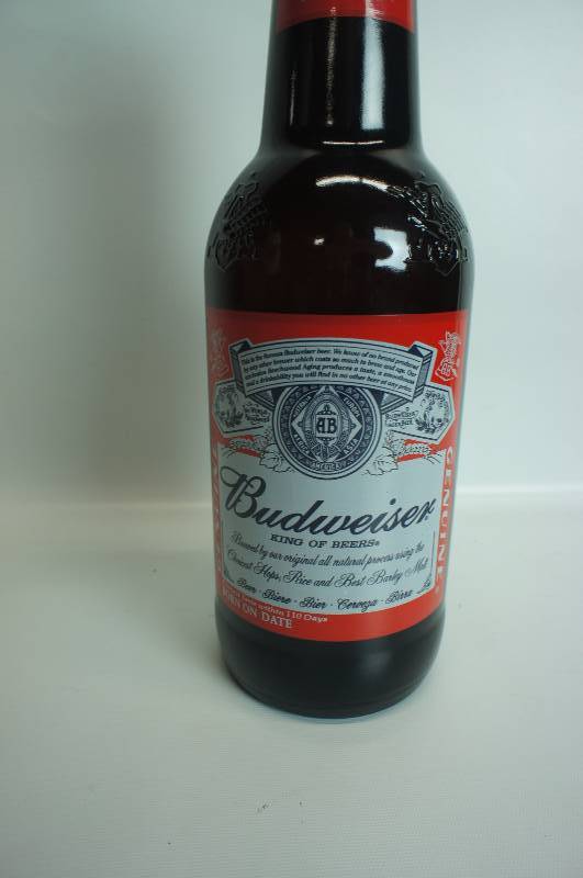 lot 94 image: Giant budweiser brown beer bottle bank 14 tall