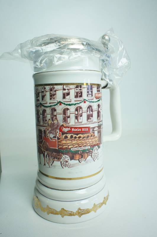 lot 162 image: Miller Holiday Collection Christmas on West Water Street Stein