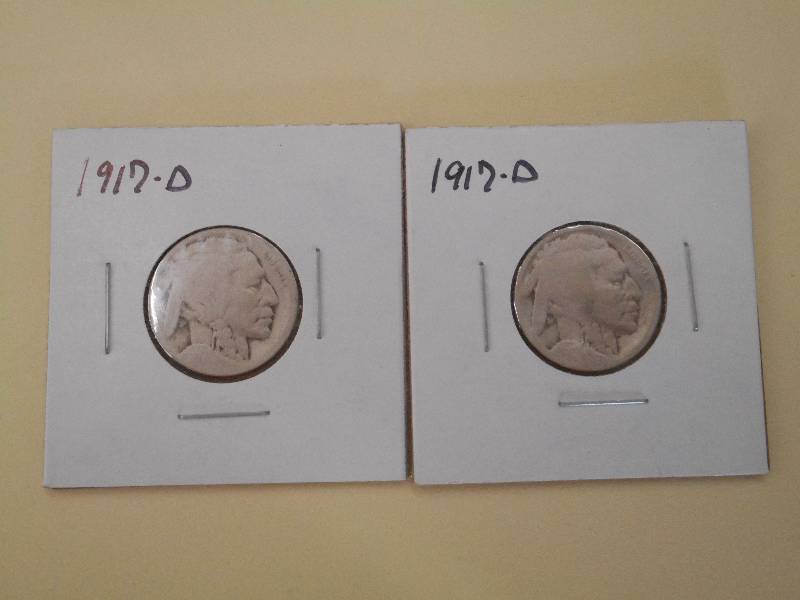 1917 D - Buffalo Head Nickels - Qty...