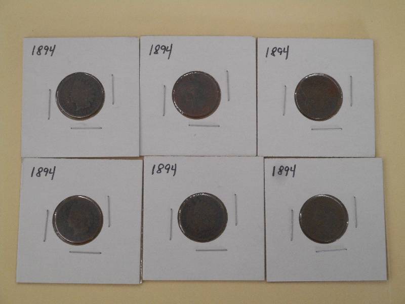 1894 Indian Head Cents - Qty. 6 - G...