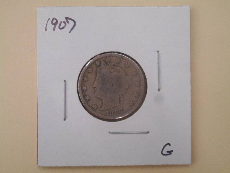 1907 Liberty Head Nickel - G Grade...