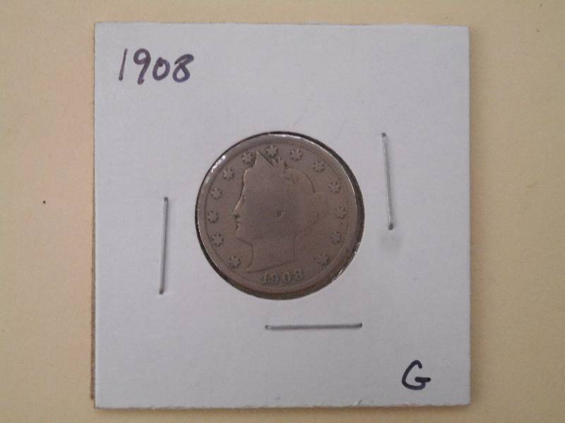 1908 Liberty Head Nickel - G Grade...