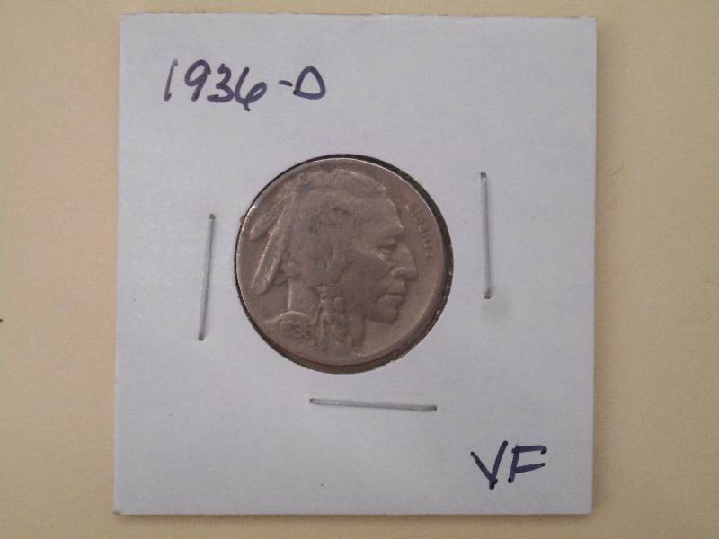 1936 D - Buffalo Head Nickel - VF G...