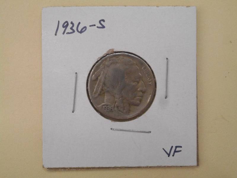 1936 S - Buffalo Head Nickel - VF G...