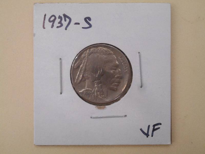 1937 S - Buffalo Head Nickel - VF G...