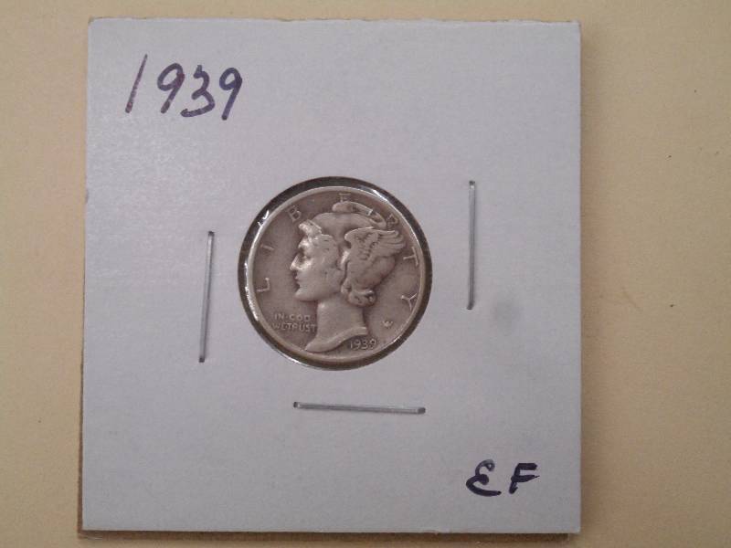 1939 P - Mercury Head Silver Dime -...