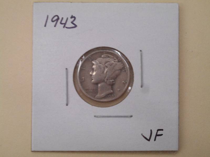 1943 P - Mercury Head Silver Dime -...
