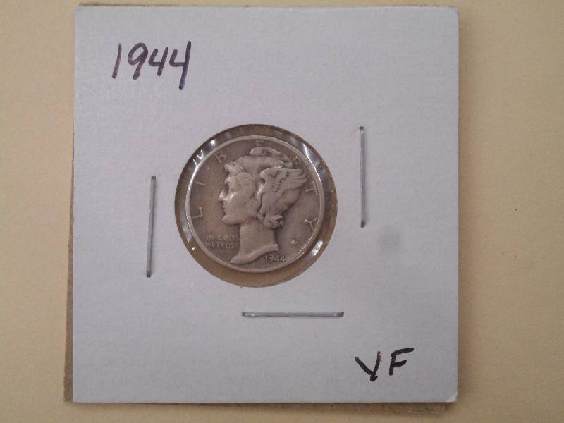 1944 P - Mercury Head Silver Dime -...