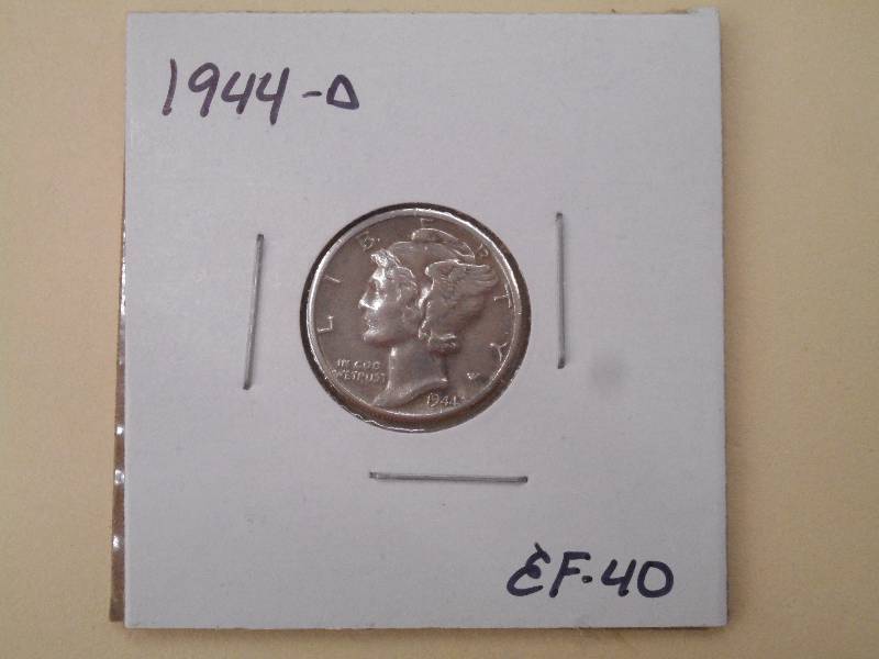 1944 D - Mercury Head Silver Dime -...