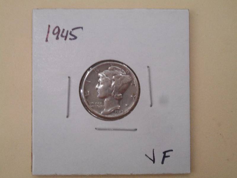 1945 P - Mercury Head Silver Dime -...