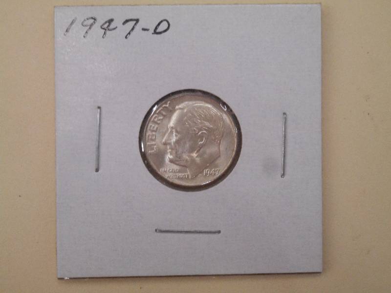 1947 D - Roosevelt Silver Dime - BU...