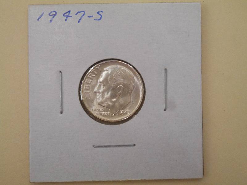 1947 S - Roosevelt Silver Dime - BU...