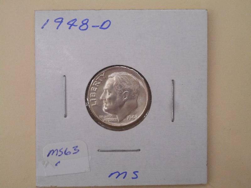 1948 D - Roosevelt Silver Dime - MS...