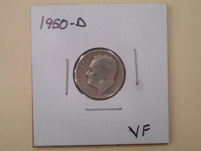 1950 D - Roosevelt Silver Dime - VF...