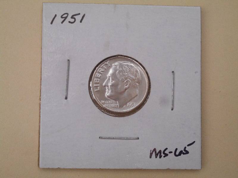 1951 P - Roosevelt Silver Dime - MS...
