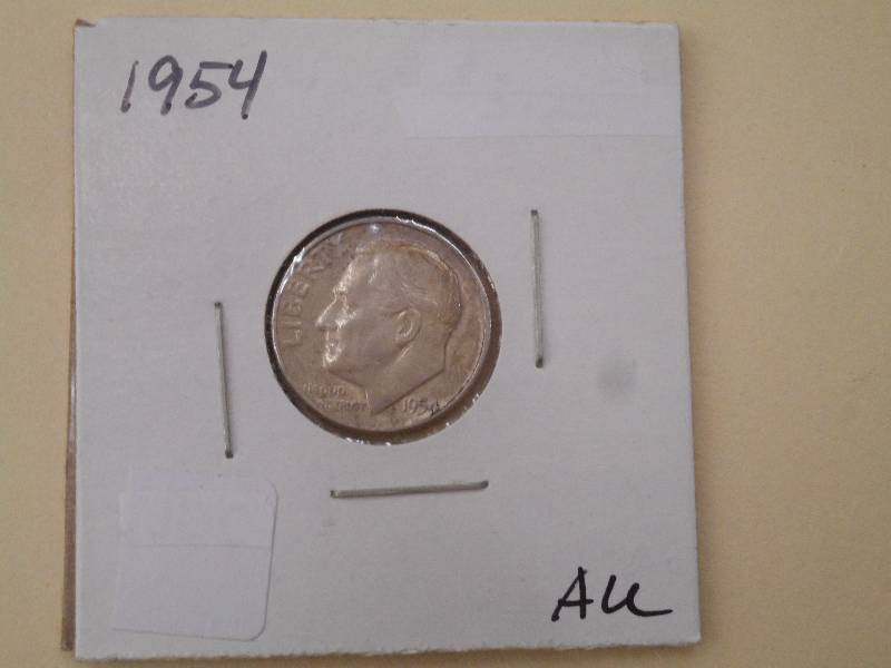 1954 P - Roosevelt Silver Dime - AU...