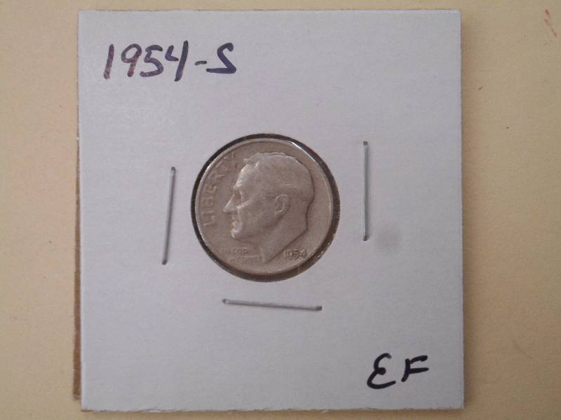 1954 S - Roosevelt Silver Dime - EF...