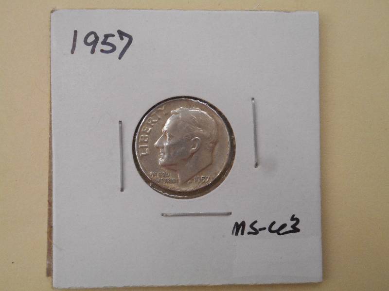 1957 P - Roosevelt Silver Dime - MS...