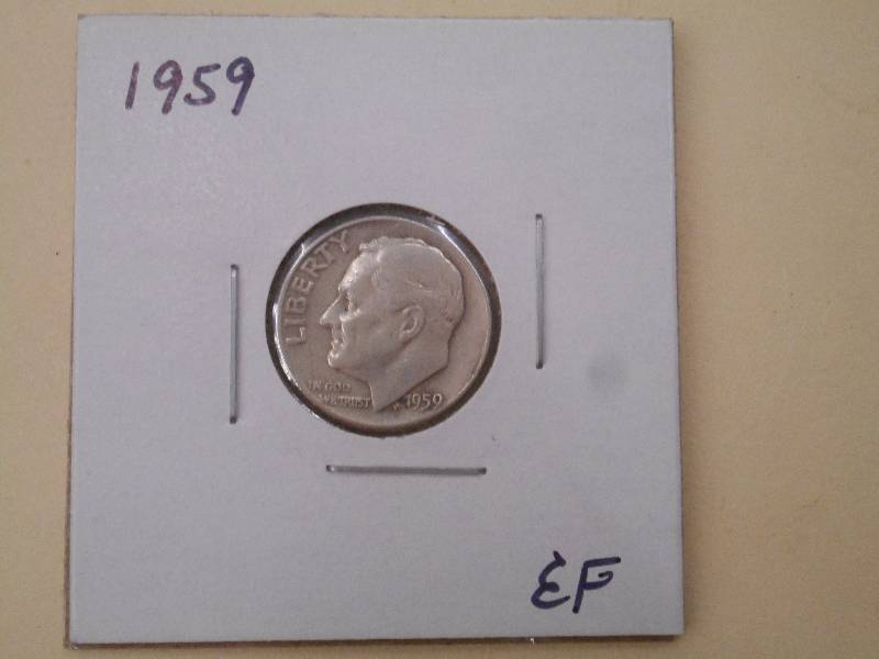 1959 P - Roosevelt Silver Dime - EF...